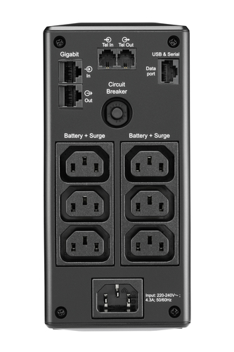APC Back-UPS PRO BR900MI - Noodstroomvoeding, 6x C13 uitgang, USB, 900VA 2